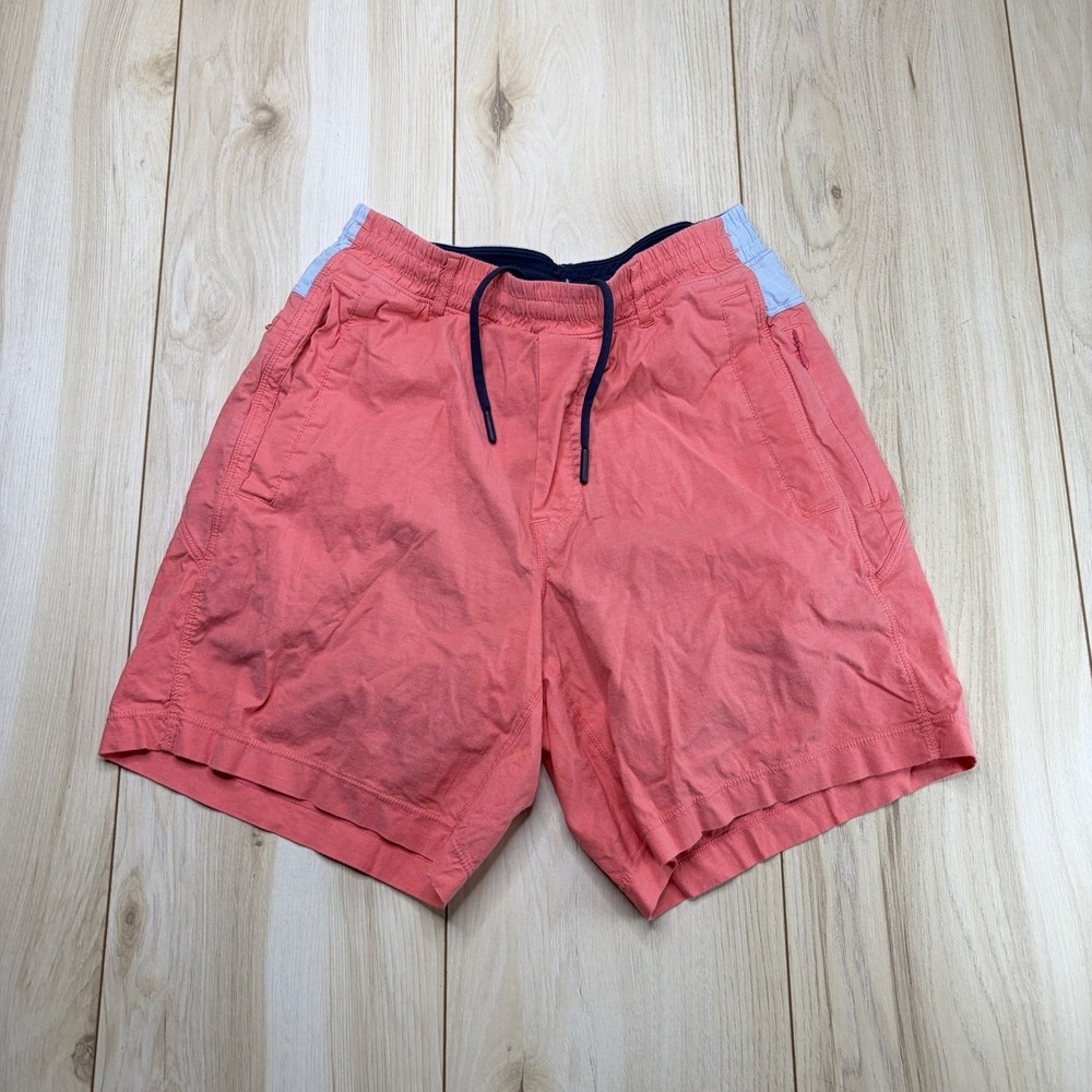 Birddogs Men Performance Boom. Swim Short  Small Coral Lined Drawstring Pockets